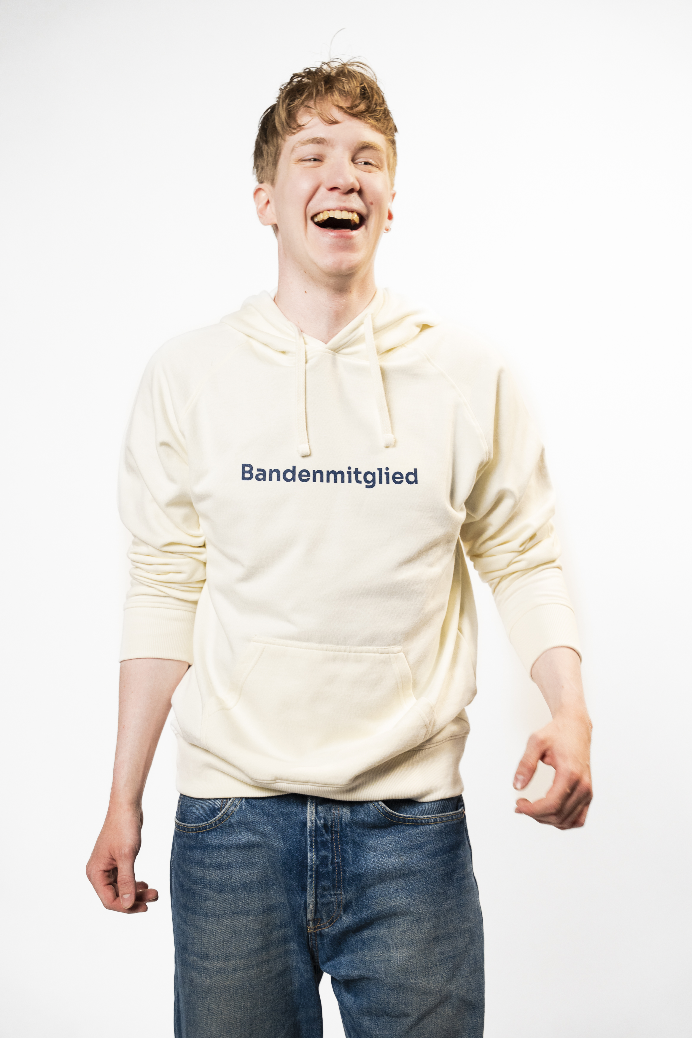 Hoodie "Bandenmitglied" natural (hellbeige)