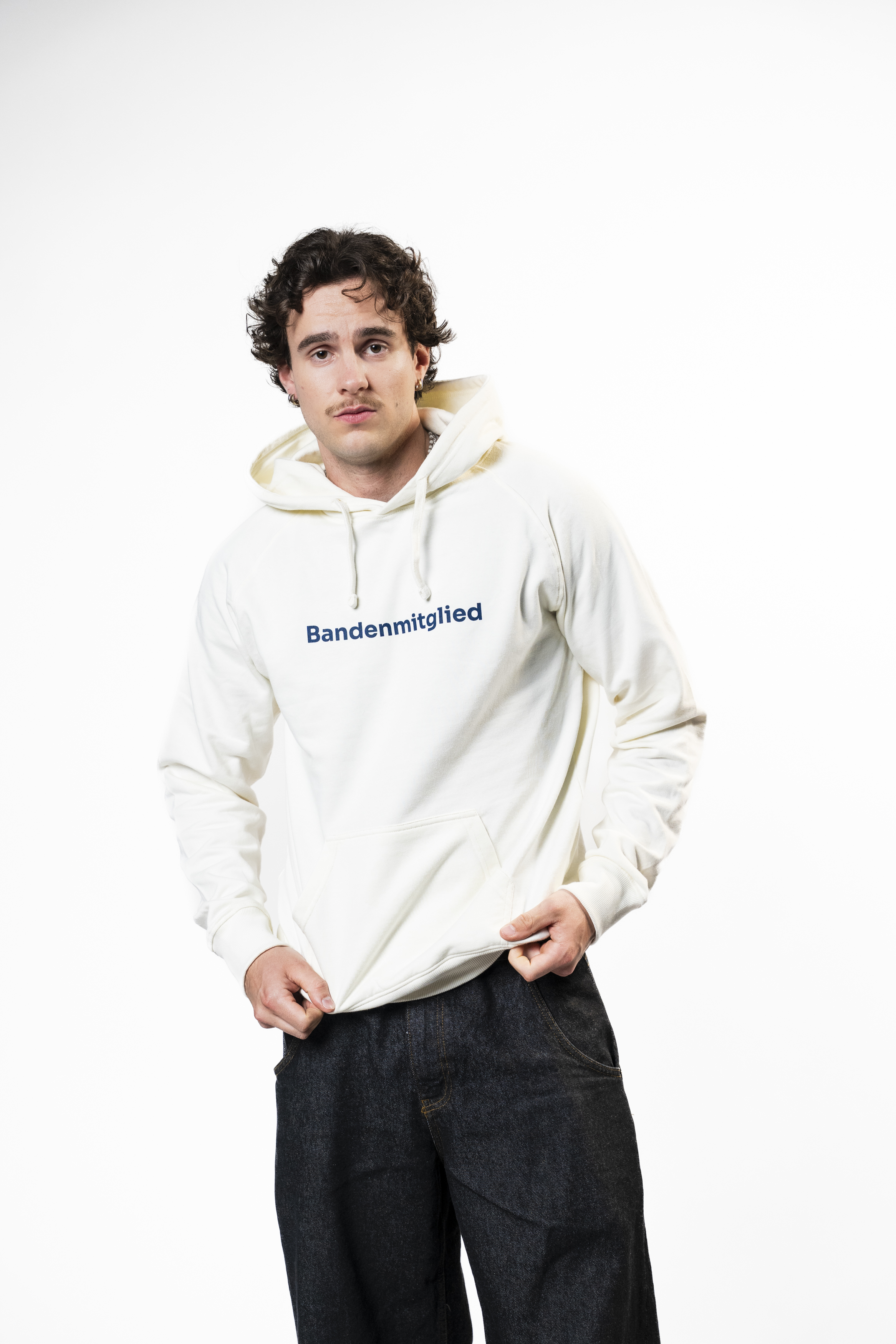 Hoodie "Bandenmitglied" natural (hellbeige)