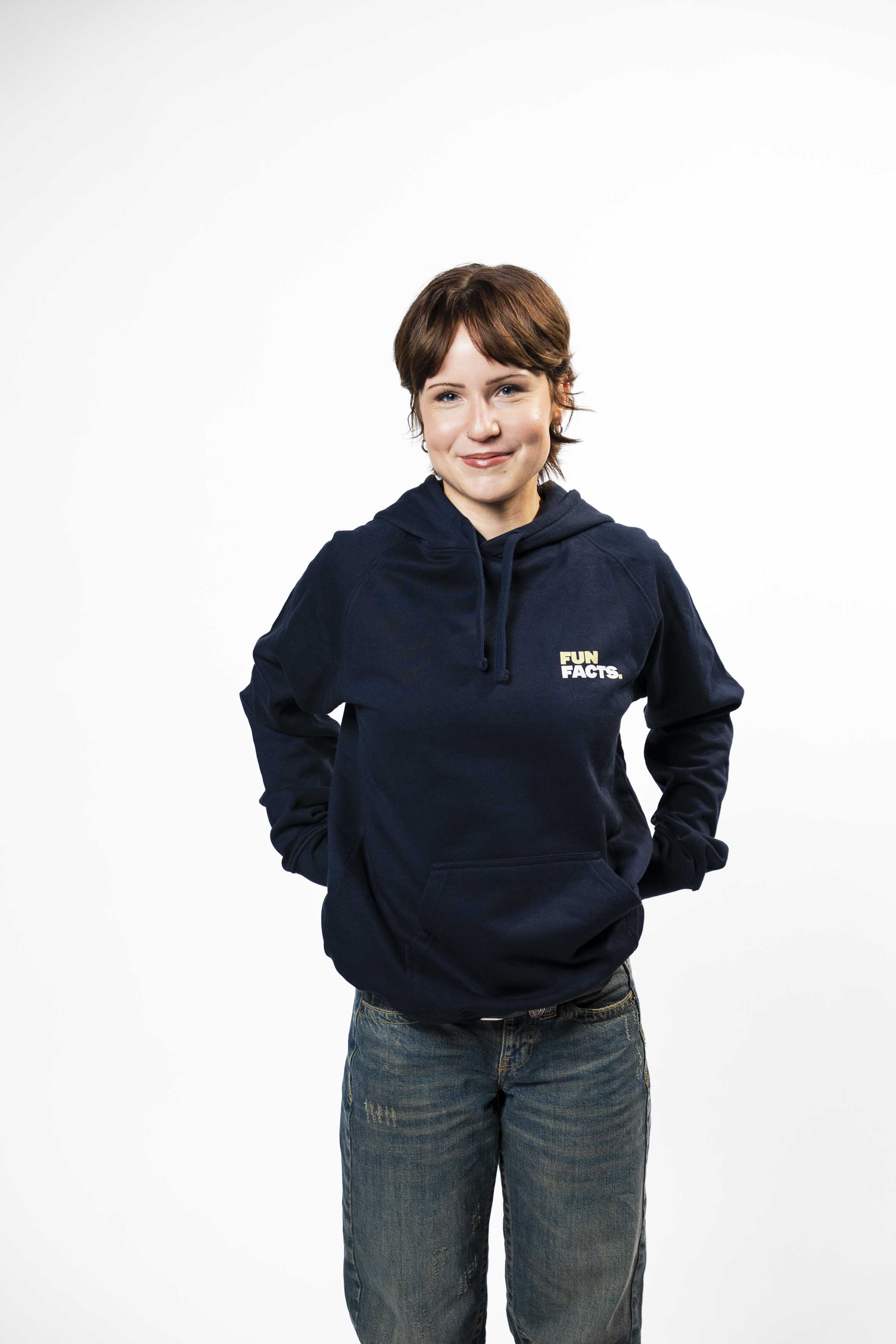 Hoodie "witzig wichtig richtig" navy