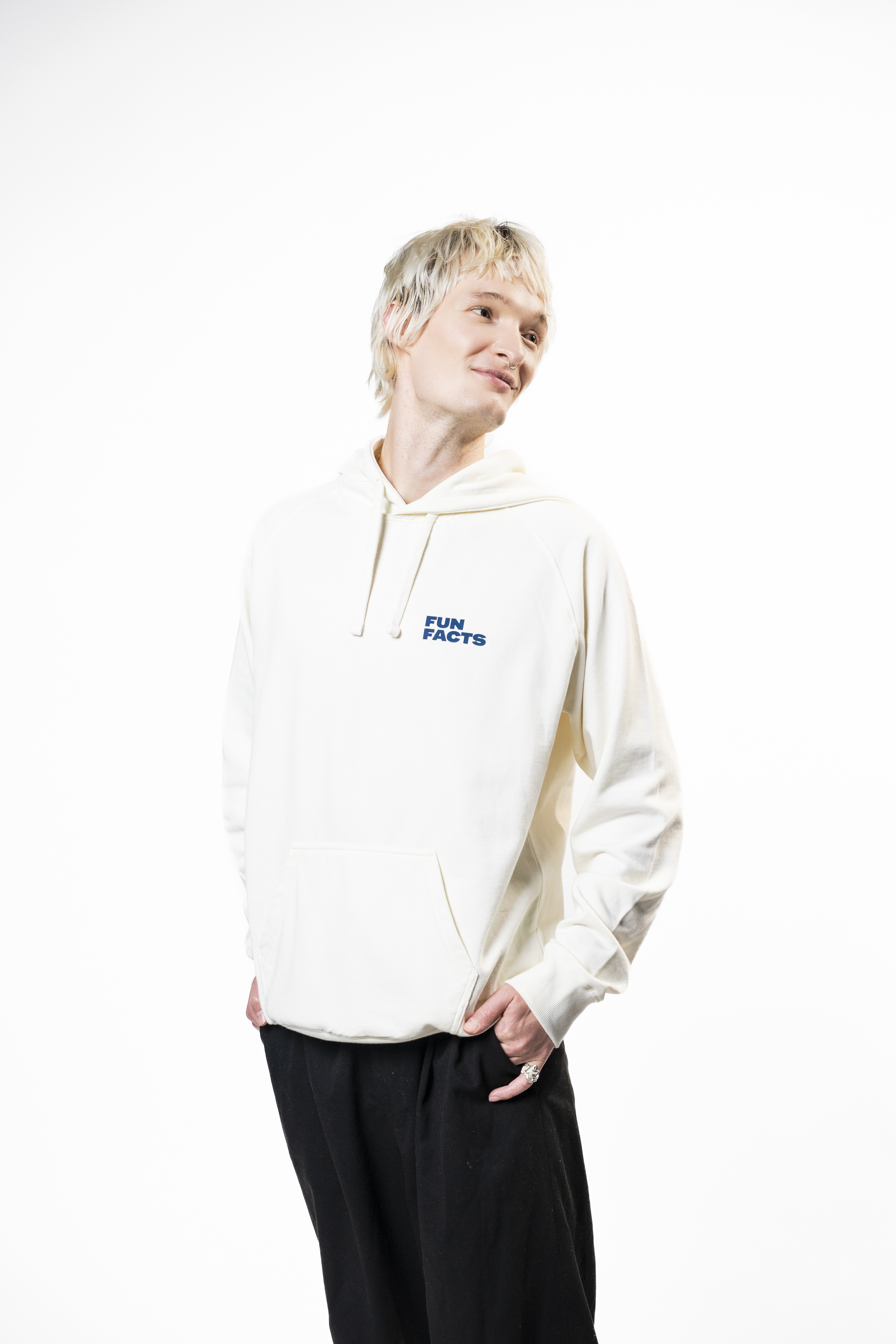 Hoodie "witzig wichtig richtig" natural (hellbeige)